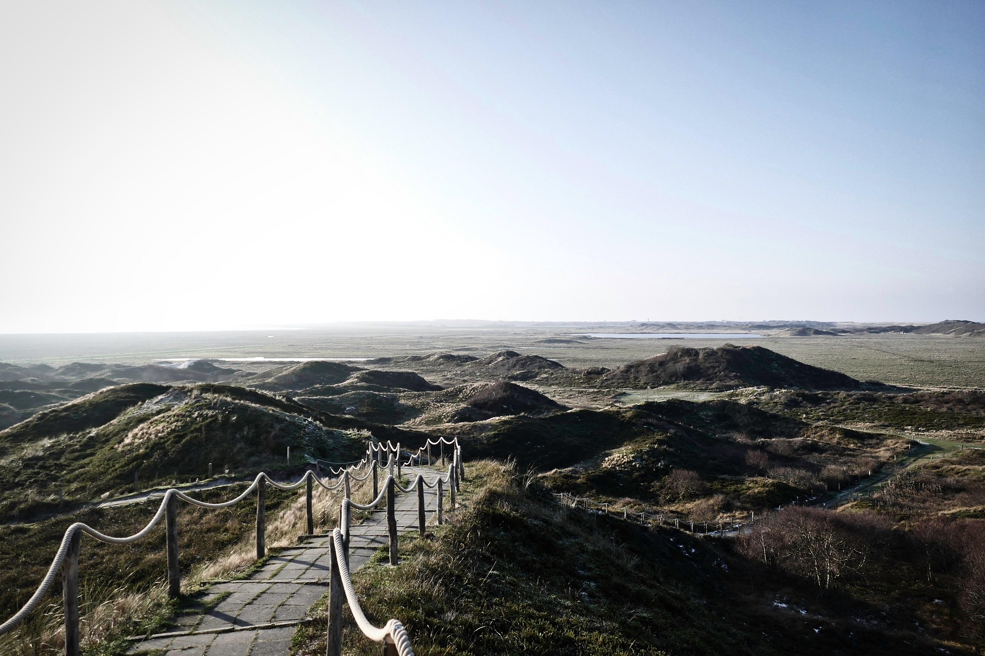 Sand dunes with soft light